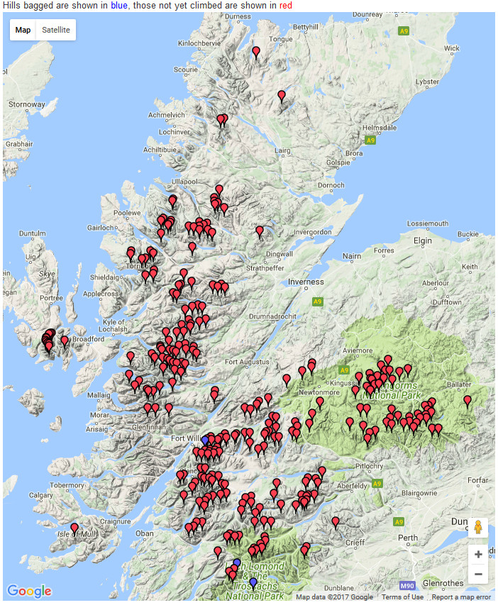 I’ve now climbed 3 Munros out of 282 (1.06% complete) – Gordon 