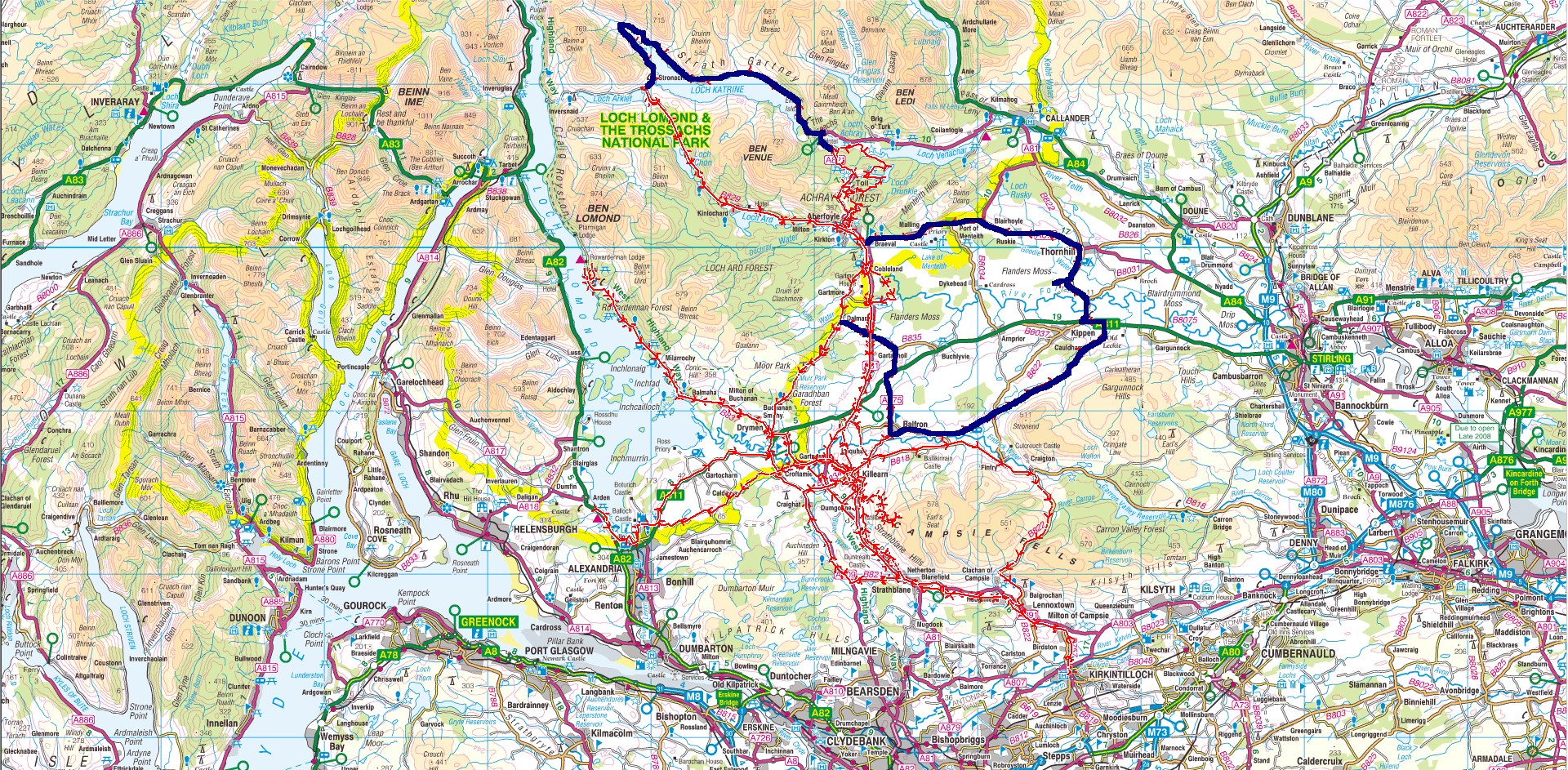 Place's I have cycled to from Killearn (updated 15/05/2012) | Routes ...