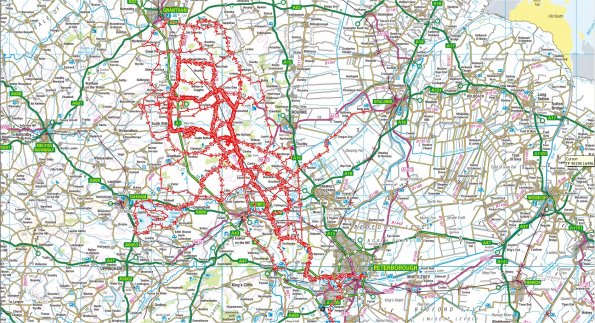 Place's I have cycled to from Little Bytham (updated 22/08/2010)