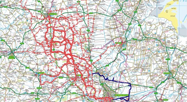 Place's I have cycled to from Little Bytham (updated 22/08/2011)