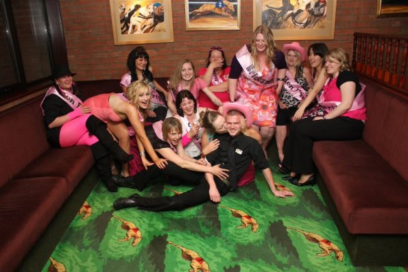 Hen party at the dog track