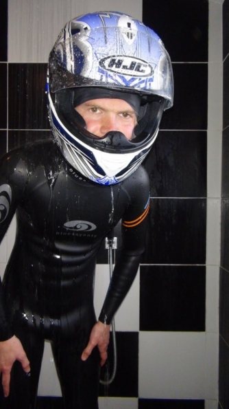 blueseventy axium wetsuit + HJC ZF-10 Karlie helmet