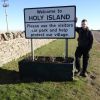 Welcome to Holy Island sign