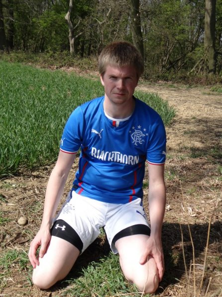 Rangers home shirt and shorts