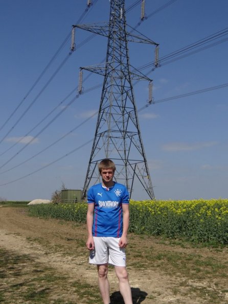 Rangers home shirt and shorts