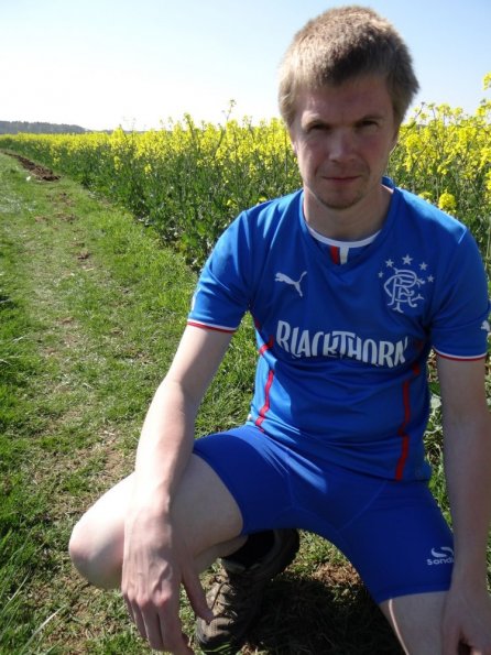 Rangers home shirt + Sondico Core 6 Lycra shorts
