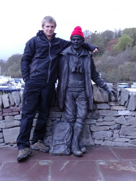 Tom Weir Statue at Balmaha