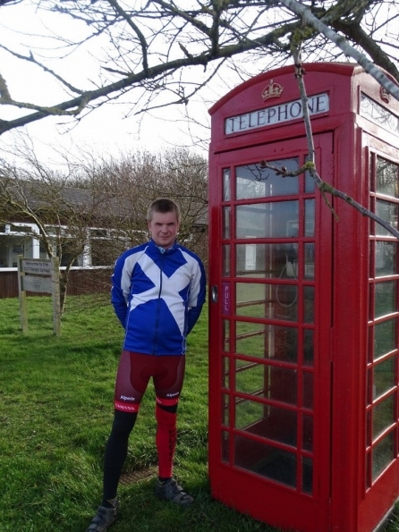 Red telephone box at Wyville