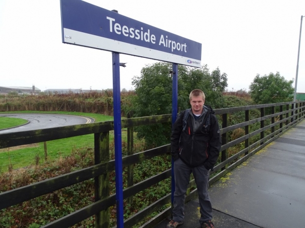 Myself at Teesside Airport railway station