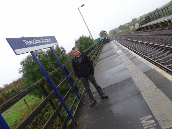 Myself at Teesside Airport railway station