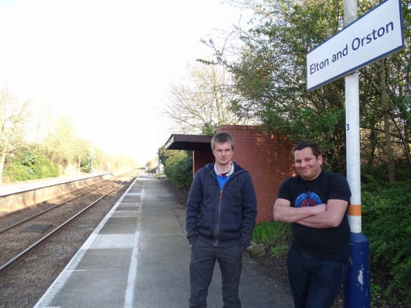 Mark T and myself Elton and Orston railway station
