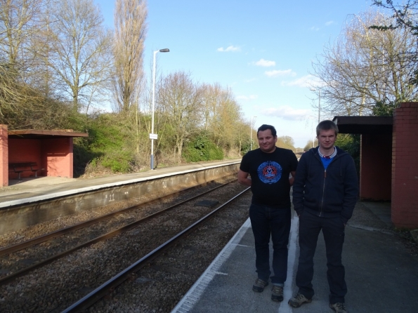 Mark T and myself Elton and Orston railway station