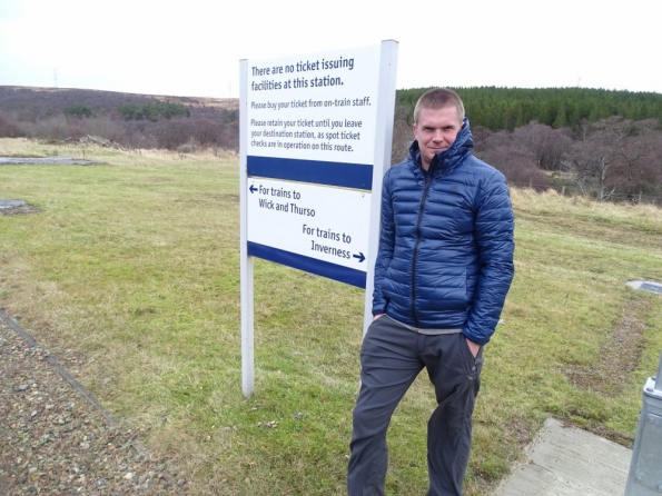 Myself at Kildonan railway station