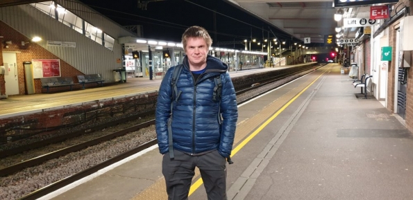 Myself at Peterborough railway station