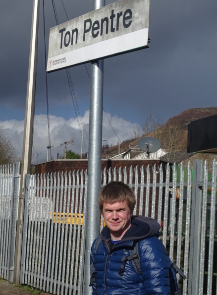 Myself at Ton Pentre railway station