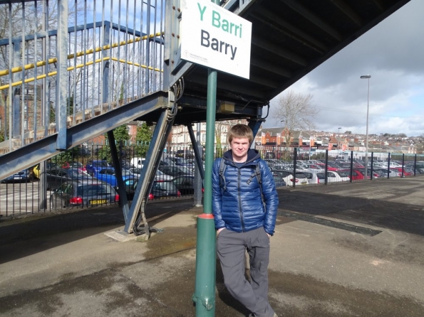 Myself at Barry railway station