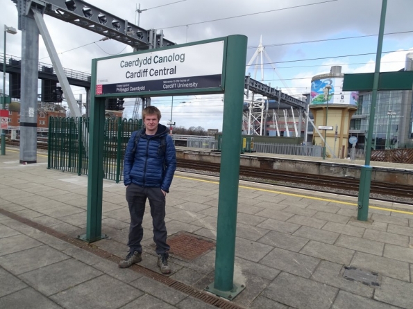 Myself at Cardiff Central railway station