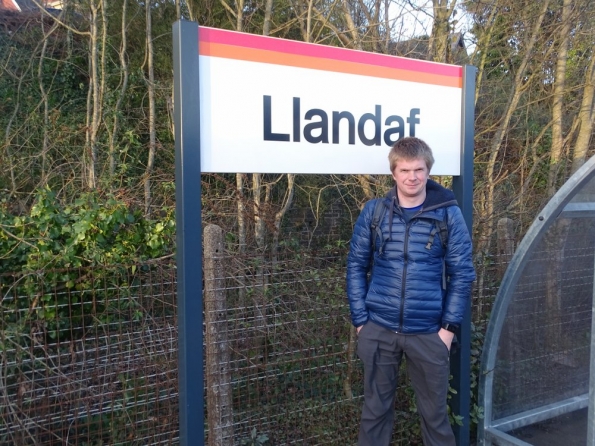 Myself at Llandaf railway station