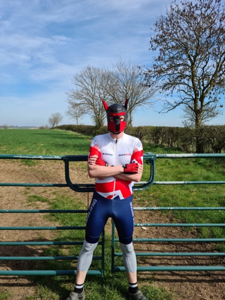 Hunter inline skinsuit Team Britain 2018 and Neoprene Pup Hood