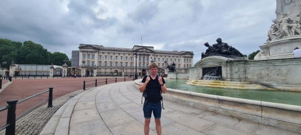 Outside Buckingham Palace