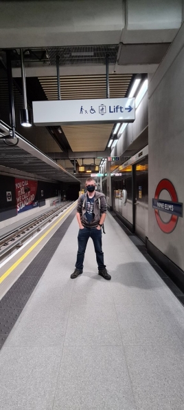 Myself at Nine Elms Underground station