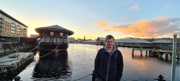 Myself at the HMS Unicorn