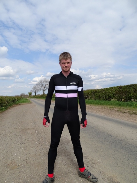 Hunter Speedsuit RTR lycra met cap Retro PINK