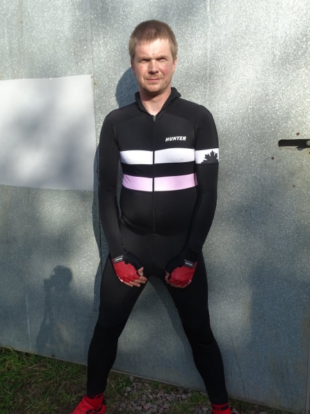 Hunter Speedsuit RTR lycra met cap Retro PINK