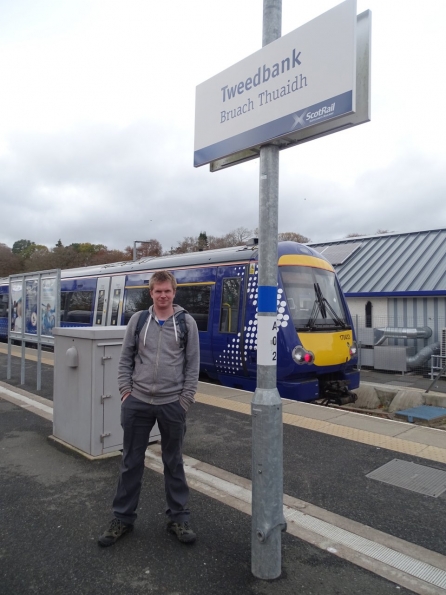 Myself at Tweedbank railway station