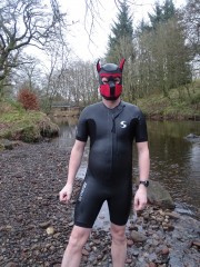 Synergy Swimrun wetsuit and Neoprene Pup Hood