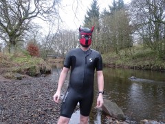 Synergy Swimrun wetsuit and Neoprene Pup Hood
