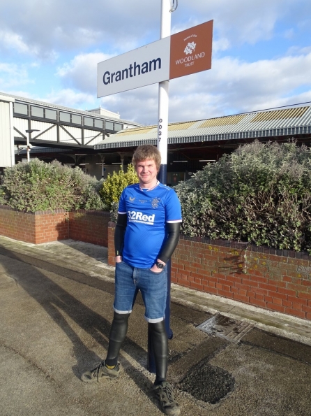 Wetsuit at Grantham railway station