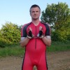 Synergy Red Cycling Skinsuit + Clejuso handcuffs