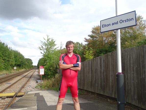 Myself at Elton and Orston railway station