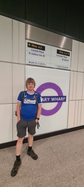 Myself at Canary Wharf railway station