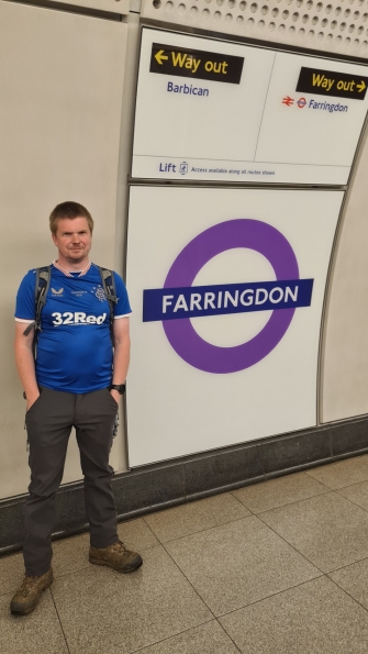 Myself at Farringdon railways station