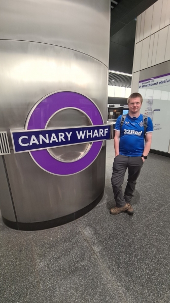 Myself at Canary Wharf railway station