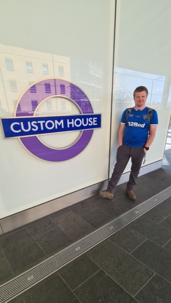 Myself at Custom House railway station