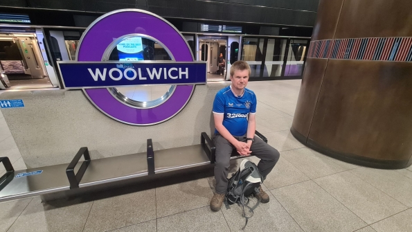 Myself at Woolwich railway station