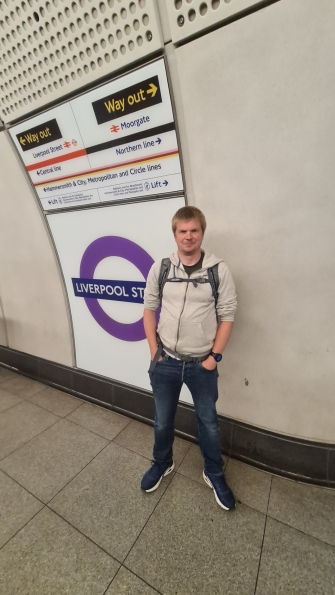 Myself at Liverpool Street railway station