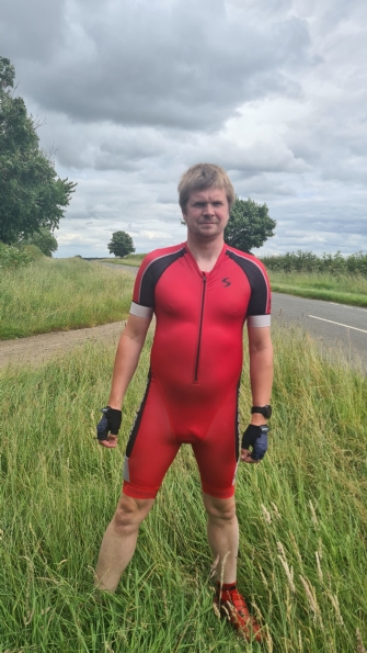 Synergy Red Cycling Skinsuit