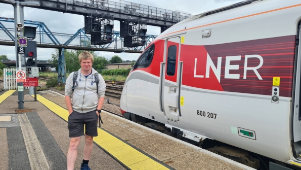 Myself at Lincoln railway station