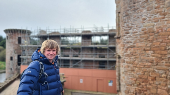 Looking around Caerlaverock Castle