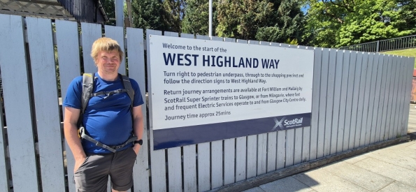 Myself outside Milngavie railway station