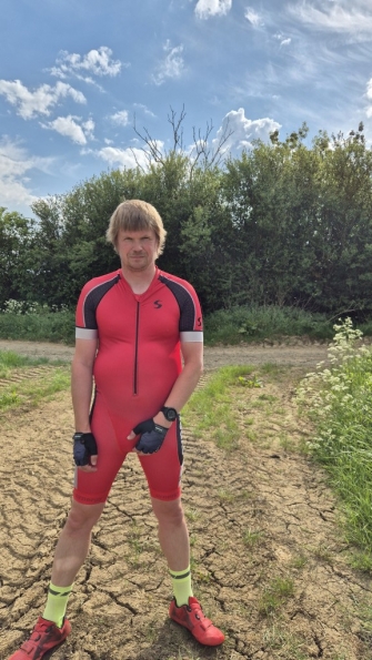Synergy Red Cycling Skinsuit