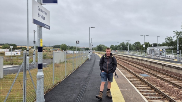 Myself at Cameron Bridge railway station