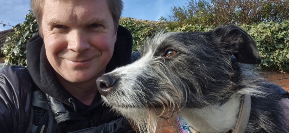 Bugsy and myself out a walk