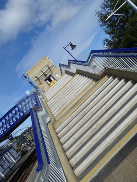 Refurbished bridge at Stirling railway station