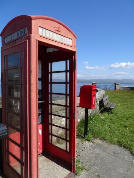 Red telephone box at Toward