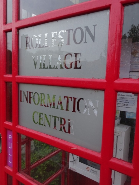Red telephone box at Rolleston